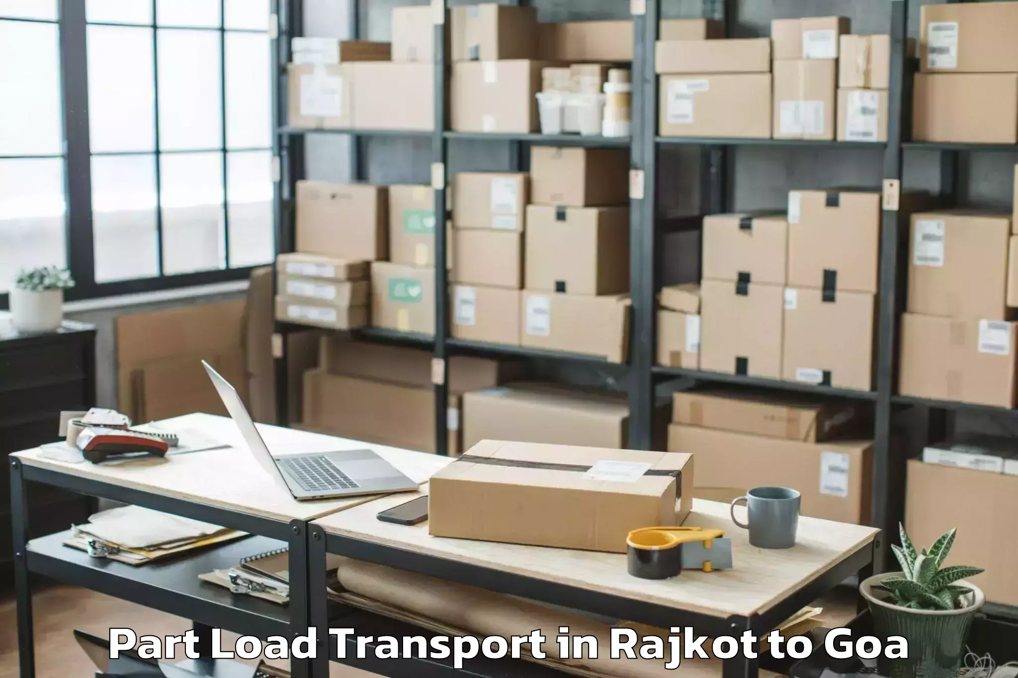 Book Rajkot to Sanquelim Part Load Transport Online